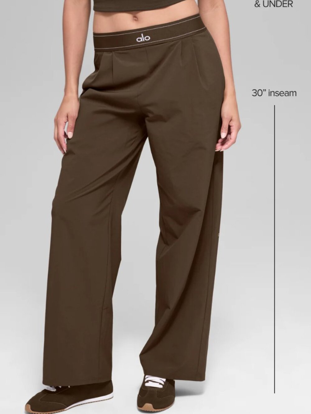 💯Alo Yoga Suit Up Trouser Coffee Brown🤎Regular 30-inch Inner Seam Length - Picture 9 of 11